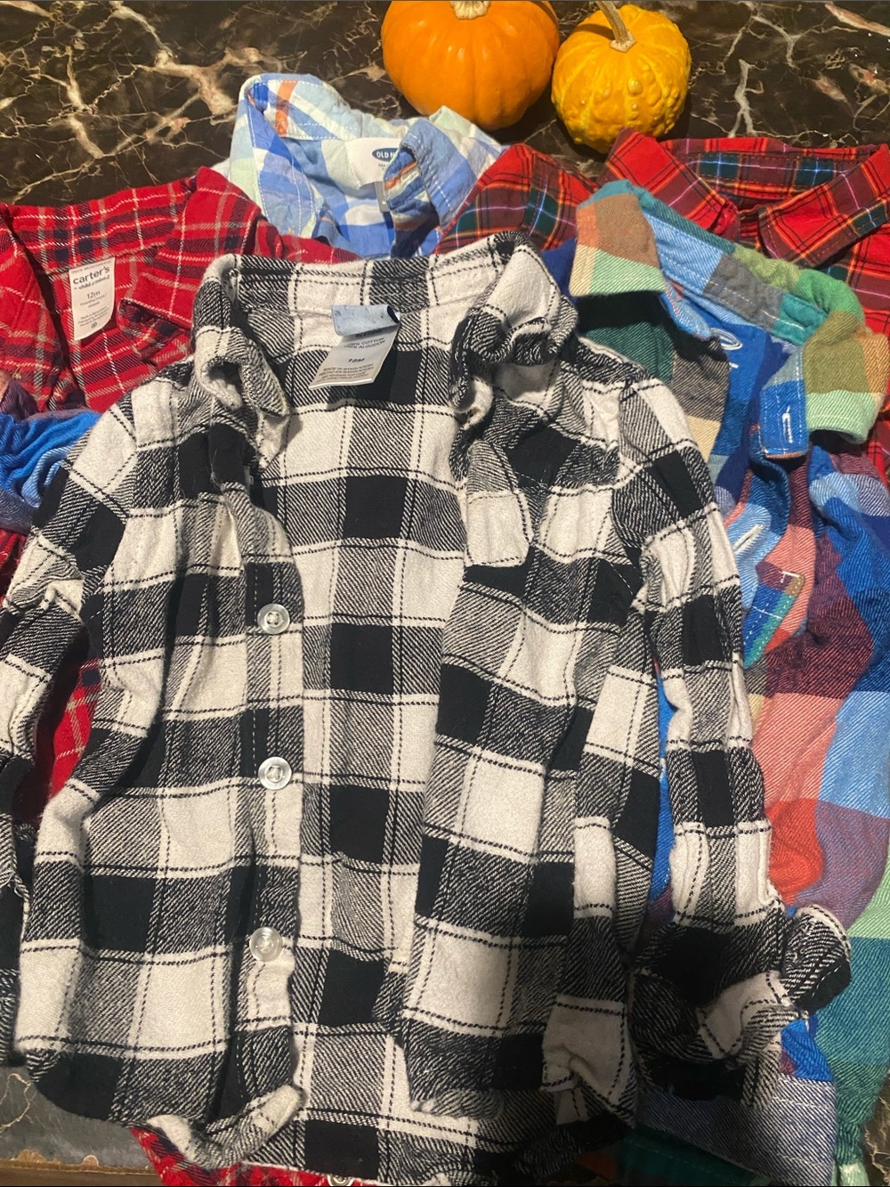 5 Plaid Button-Front Flannel Shirt (baby)